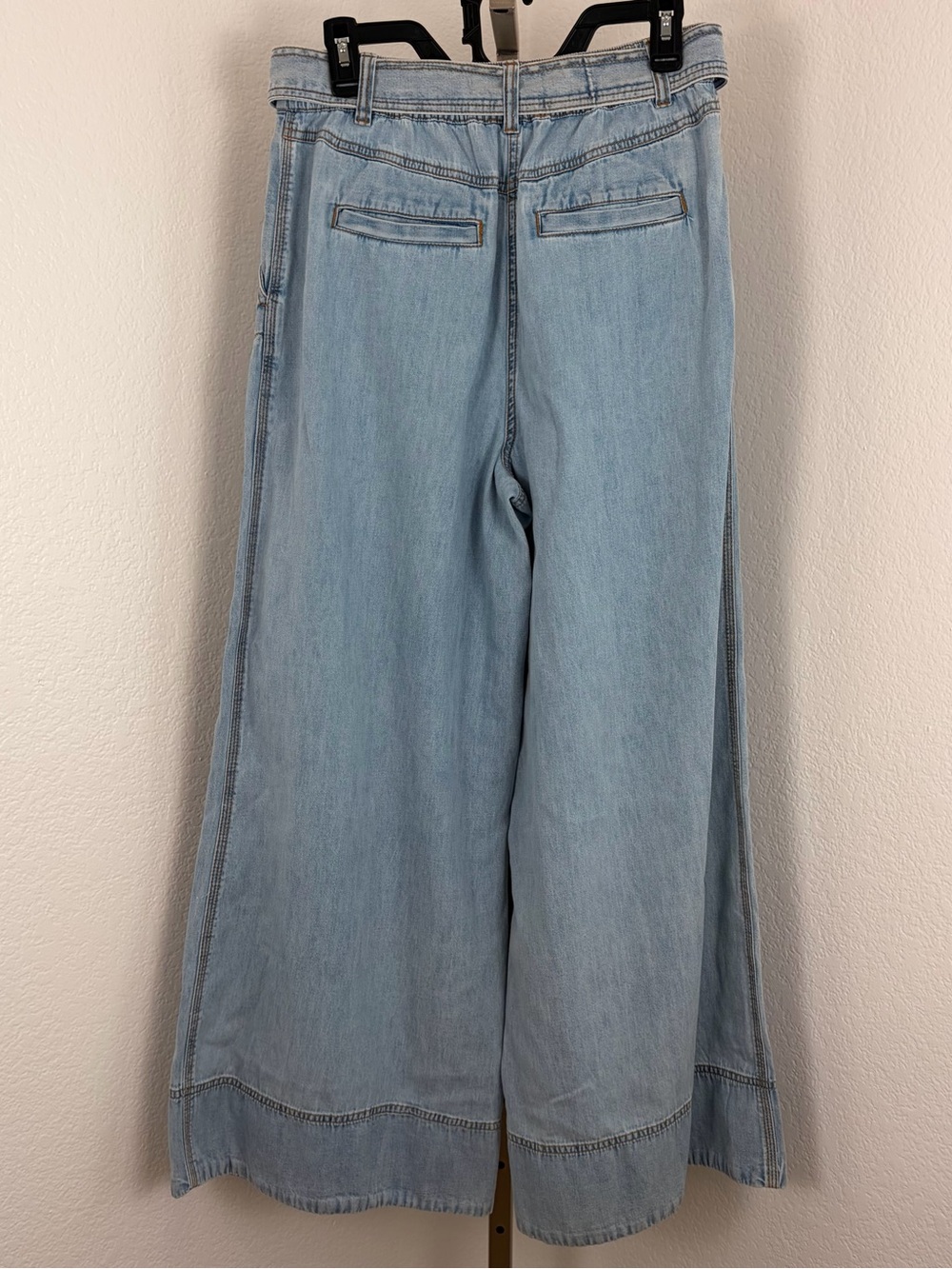 Loft Chambray Belted Wide Leg Pants - Picture 7 of 10